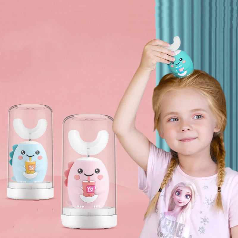 360 DEGREES ELECTRIC TOOTHBRUSH KIDS U-SHAPED