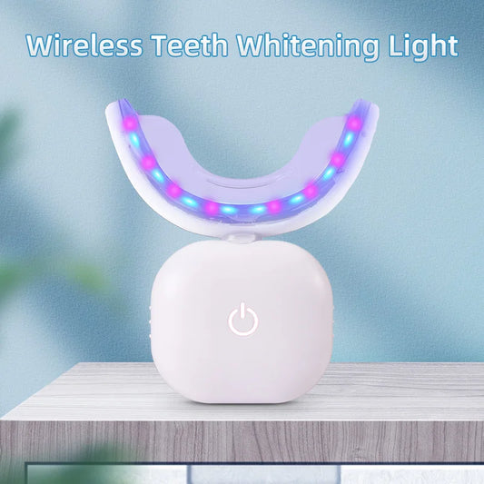 WIRELESS TEETH WHITENING LAMP – RED AND BLUE LIGHT DENTAL BLEACHING