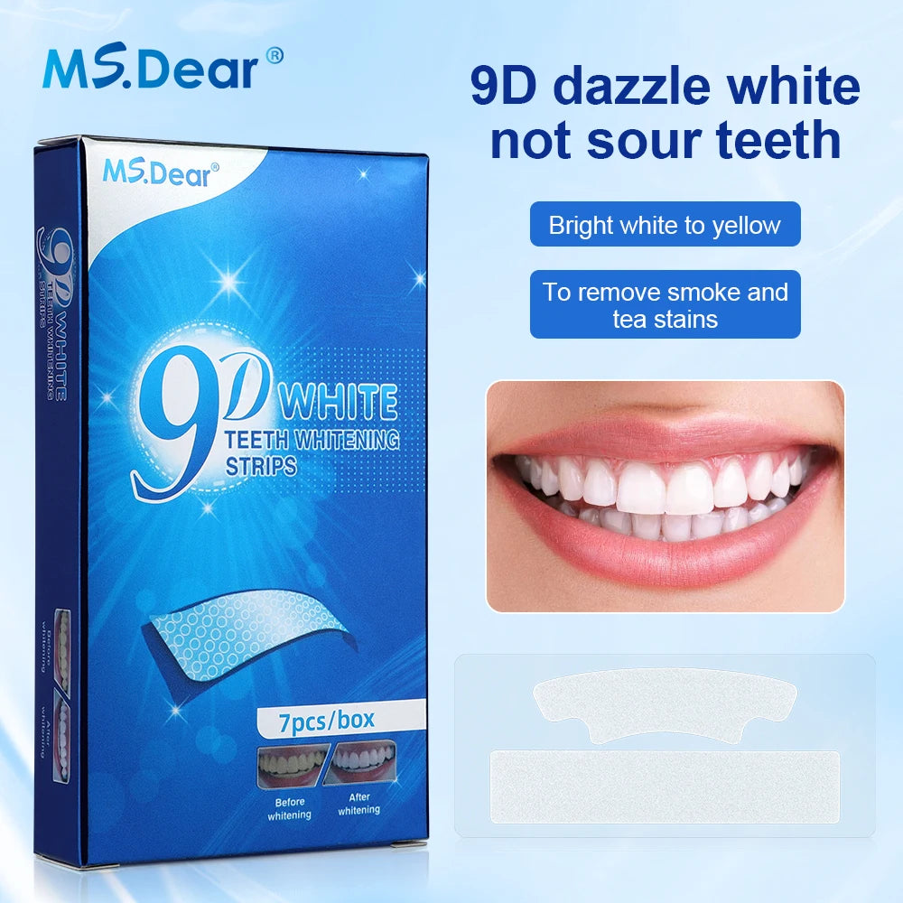 ✅ 9D WHITENING TEETH STRIPS – MINT-FRESH SMILE ✨