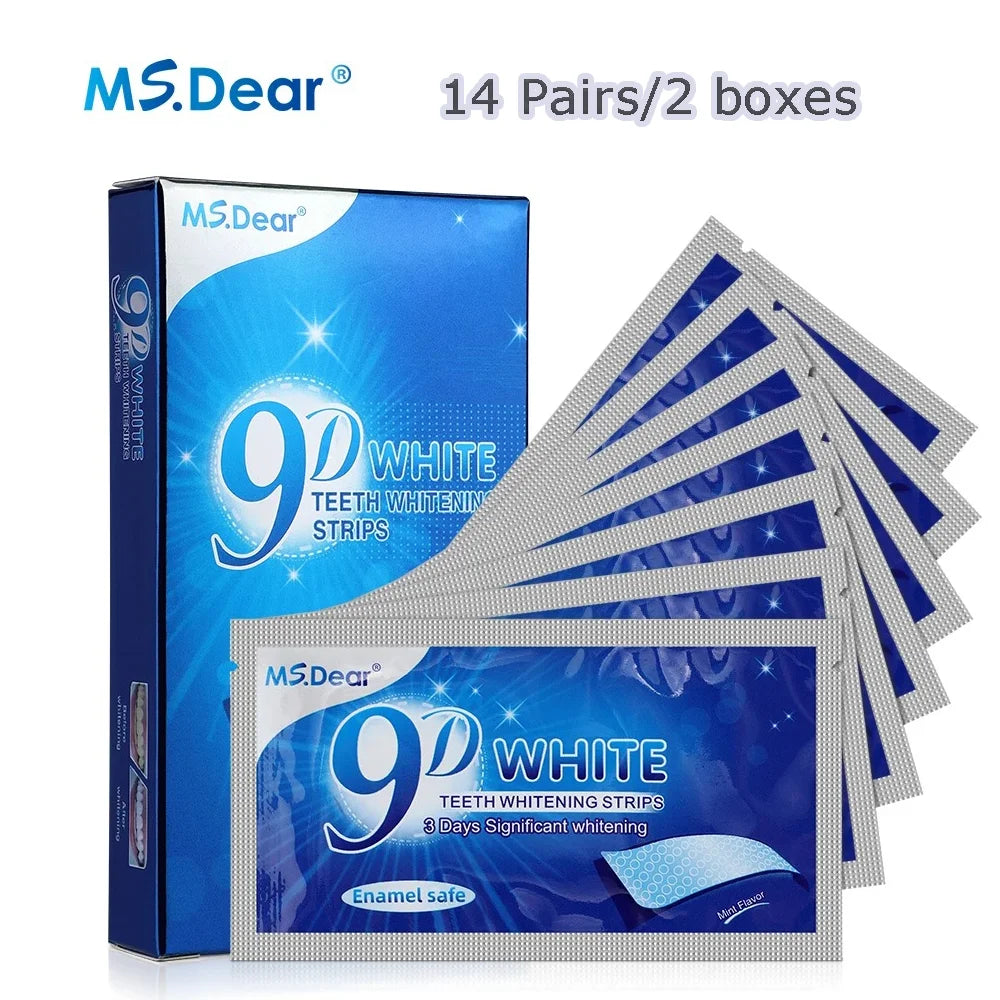 ✅ 9D WHITENING TEETH STRIPS – MINT-FRESH SMILE ✨